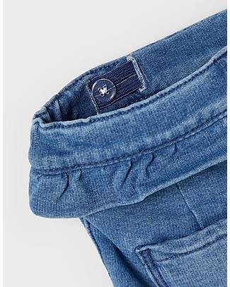 Name it Bibi Baggy Fit Sweatpants - Medium Blue Denim - Organic Cotton Trousers