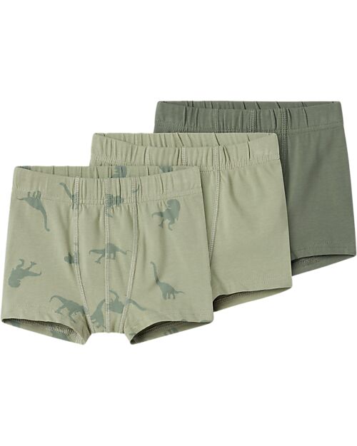 Name it Boxer 3 Packs - Agave Green - Dino - Organic Cotton Briefs