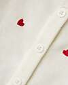 Name it Buttoned Cardigan - Strawberries - White - Organic Cotton Cardigans