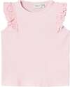 Name it Canotta con Volant - Parfait Rosa - Cotone Bio Tank Tops