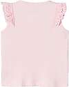 Name it Canotta con Volant - Parfait Rosa - Cotone Bio Tank Tops
