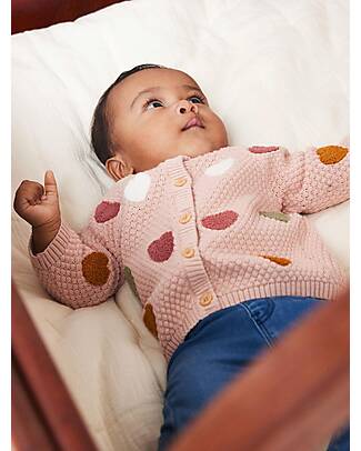 Name it Cardigan - Rose Smoke - Hearts - 100% Organic Cotton Cardigans