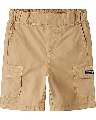 Name it Cargo Shorts - Beige - Elastic Waistband Shorts