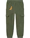 Name it Cargo Tracksuit Pants - with Side Pockets - Rifle Green - Cotton Trousers