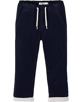 Name it Corduroy Trousers with Drawstring - Dark Sapphire - Elasticated Waist Trousers