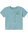 Name it Crocodile Print T-Shirt - Mineral Blue - 100% Cotton - Front Pocket T-shirts