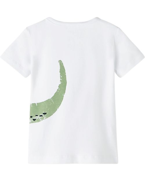 Name it Crocodile T-Shirt - Bright White - Organic Cotton T-shirts