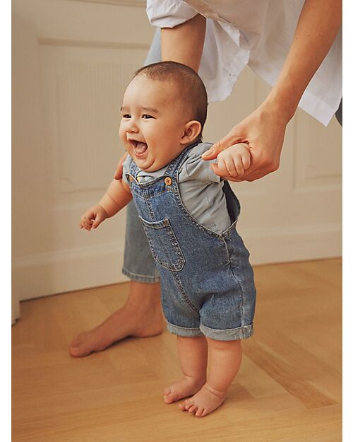 Name it Denim Dungarees with Front Pocket - Blue - Cotton Dungarees