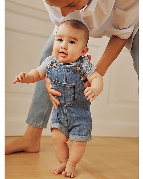 Name it Denim Dungarees with Front Pocket - Blue - Cotton Dungarees