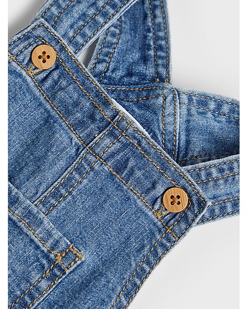 Name it Denim Dungarees with Front Pocket - Blue - Cotton Dungarees