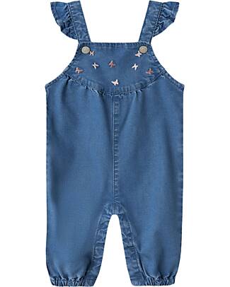 Name it Denim Overalls - Medium Blue Denim - with Ruffles Dungarees
