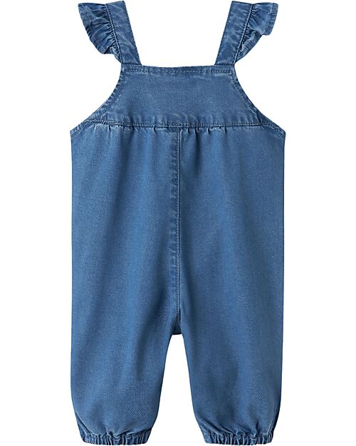 Name it Denim Overalls - Medium Blue Denim - with Ruffles Dungarees