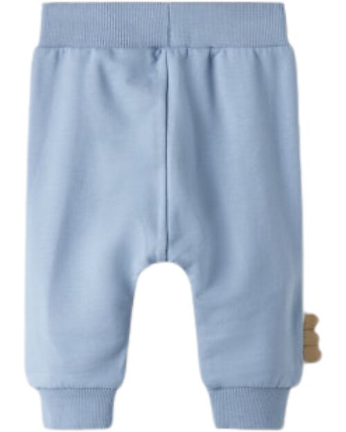 Name it Dinosaur Long Trousers - Light Blue - Organic Cotton Trousers