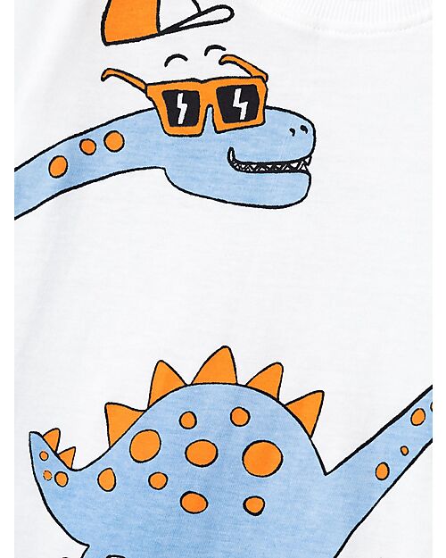 Name it Dinosaur Print T-Shirt - Bright White - 100% Cotton T-shirts