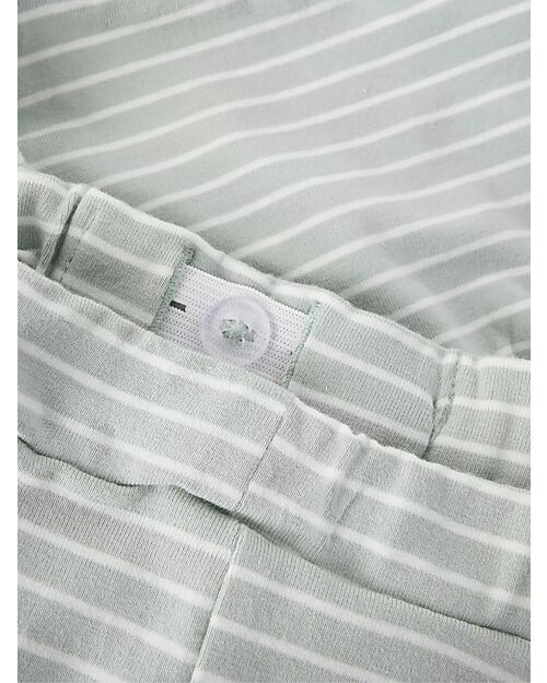 Name it Drawstring Shorts - Striped - Aqua Grey - Cotton Shorts