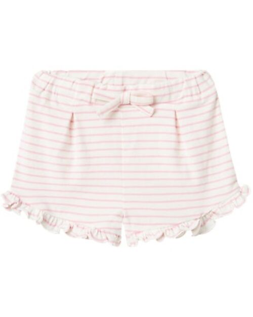 Name it Drawstring Shorts - Striped - Cloud Dancer - Cotton Shorts