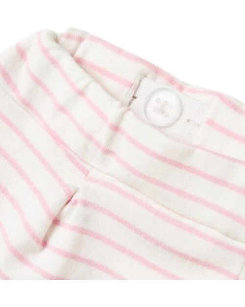 Name it Drawstring Shorts - Striped - Cloud Dancer - Cotton Shorts