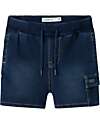 Name it Drawstring Shorts with Side Pockets - Dark Denim Shorts