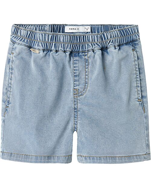 Name it Drawstring Shorts with Side Pockets - Light Denim Shorts