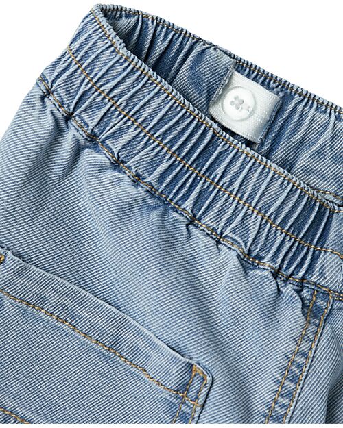 Name it Drawstring Shorts with Side Pockets - Light Denim Shorts