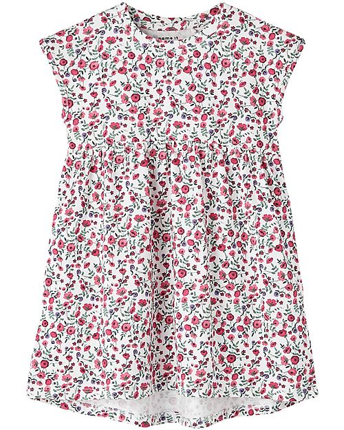 bright cotton dresses Name it Dress with Elastic Waist - Bright White