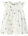 Name it Dress with Ruffles - Bees Pattern - Bright White - 100% Cotton Dresses_