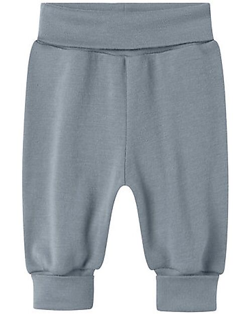 Name it Elastic Waist Jogging Trousers - Slate Grey - 100% Merino Wool Trousers