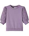 Name it Embroidered Sweatshirt - Purple Sage - Organic Cotton Sweatshirts