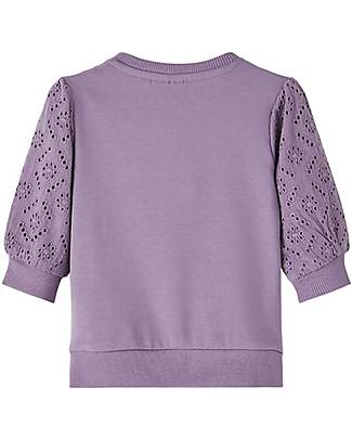 Name it Embroidered Sweatshirt - Purple Sage - Organic Cotton Sweatshirts