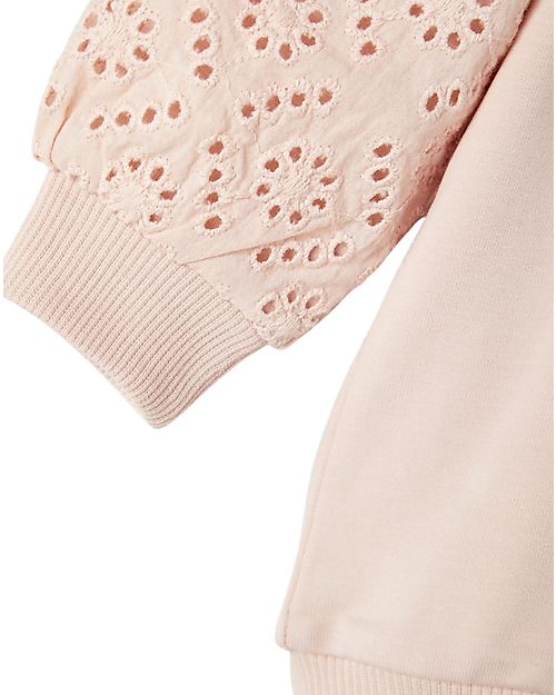 Name it Embroidered Sweatshirt - Rose Smoke - Organic Cotton Sweatshirts