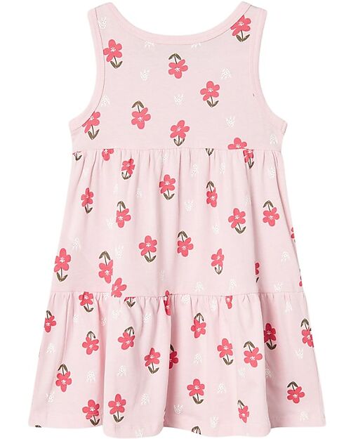 Name it Flounced Dress - Parfait Pink - Flowers - 100% Cotton Dresses_