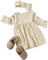 Name it Flounced Dress - Summer Sand - Cherry - Cotton Dresses_