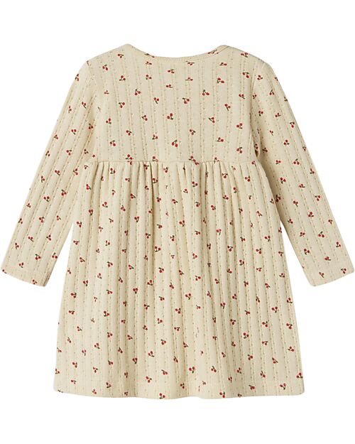 Name it Flounced Dress - Summer Sand - Cherry - Cotton Dresses_
