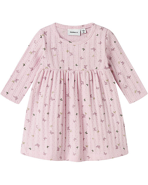 Name it Flounced Dress - Winsome Orchid - Butterflies - Cotton Dresses_