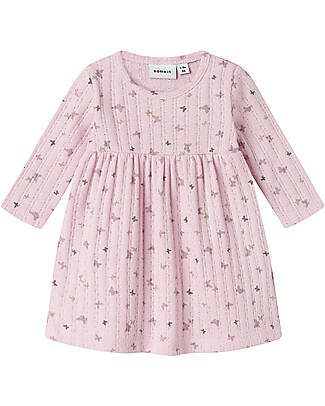 Name it Flounced Dress - Winsome Orchid - Butterflies - Cotton Dresses_
