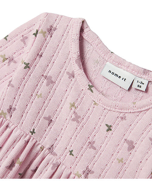 Name it Flounced Dress - Winsome Orchid - Butterflies - Cotton Dresses_