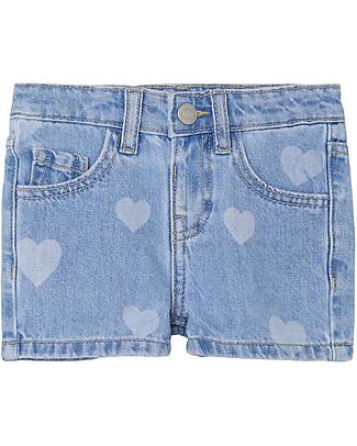 Name it Hearts Denim Shorts - Light Blue - 100% Cotton Shorts