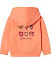 Name it Hooded Sweat Cardigan with Zip - Coral - Heart - Organic Cotton Sweatshirts