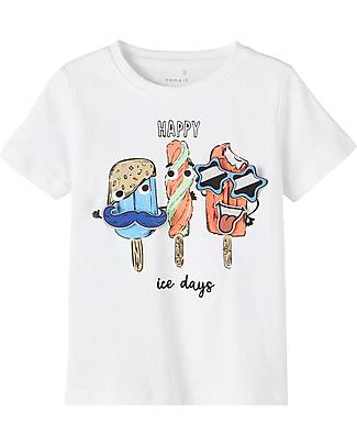 Name it Ice Cream T-Shirt - Bright White - 100% Cotton T-shirts
