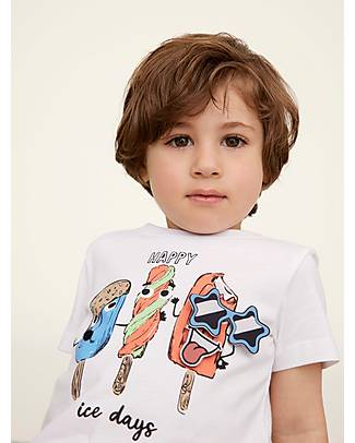 Name it Ice Cream T-Shirt - Bright White - 100% Cotton T-shirts