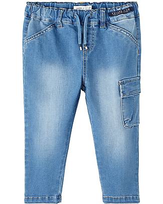 Name it Jeans - Light Blue - Cargo Style - with Elastic and Drawstring Waist Jeans