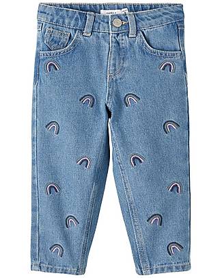 Name it Jeans - Medium Blue Denim - Rainbow - with Snap Button Jeans