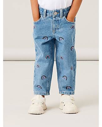 Name it Jeans - Medium Blue Denim - Rainbow - with Snap Button Jeans