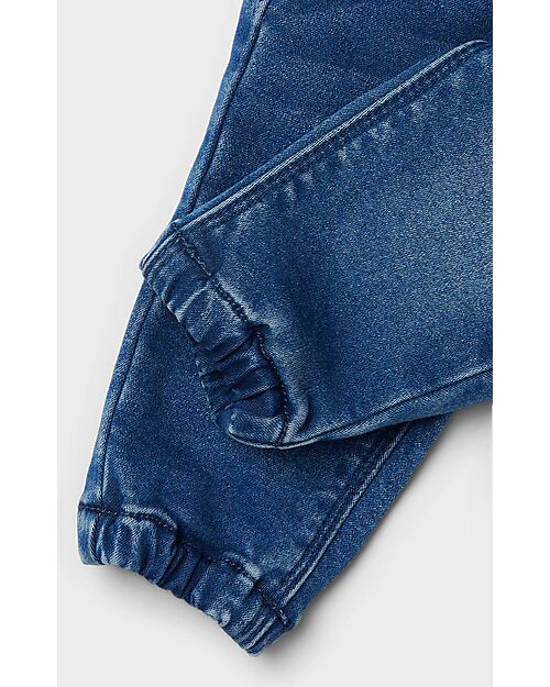 Name it Jeans with Drawstring - Medium Blue Denim - Hearts - Organic Cotton Jeans