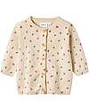 Name it Knitted Cardigan - Beige - Cherries - 100% Organic Cotton Cardigans