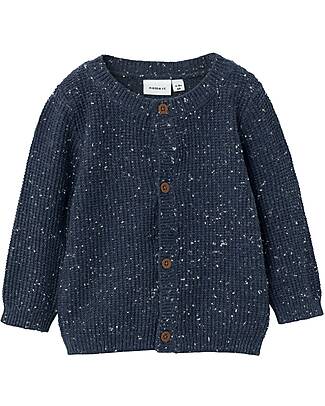 Name it Knitted Cardigan with Buttons - Dark Sapphire - 100% Cotton Cardigans