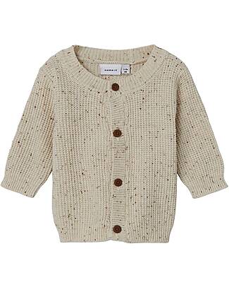 Name it Knitted Cardigan with Buttons - Peyote Melange - 100% Cotton Cardigans