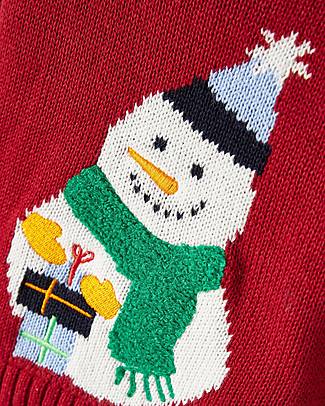 Name it Knitted Christmas Pullover - Jester Red - 100% Organic Cotton Jumpers