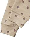 Name it Leggings - Beige - Hearts - 100% Merino Wool - with Elastic Waistband Leggings