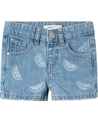Name it Light Denim Shorts - Lemons - 100% Cotton Shorts